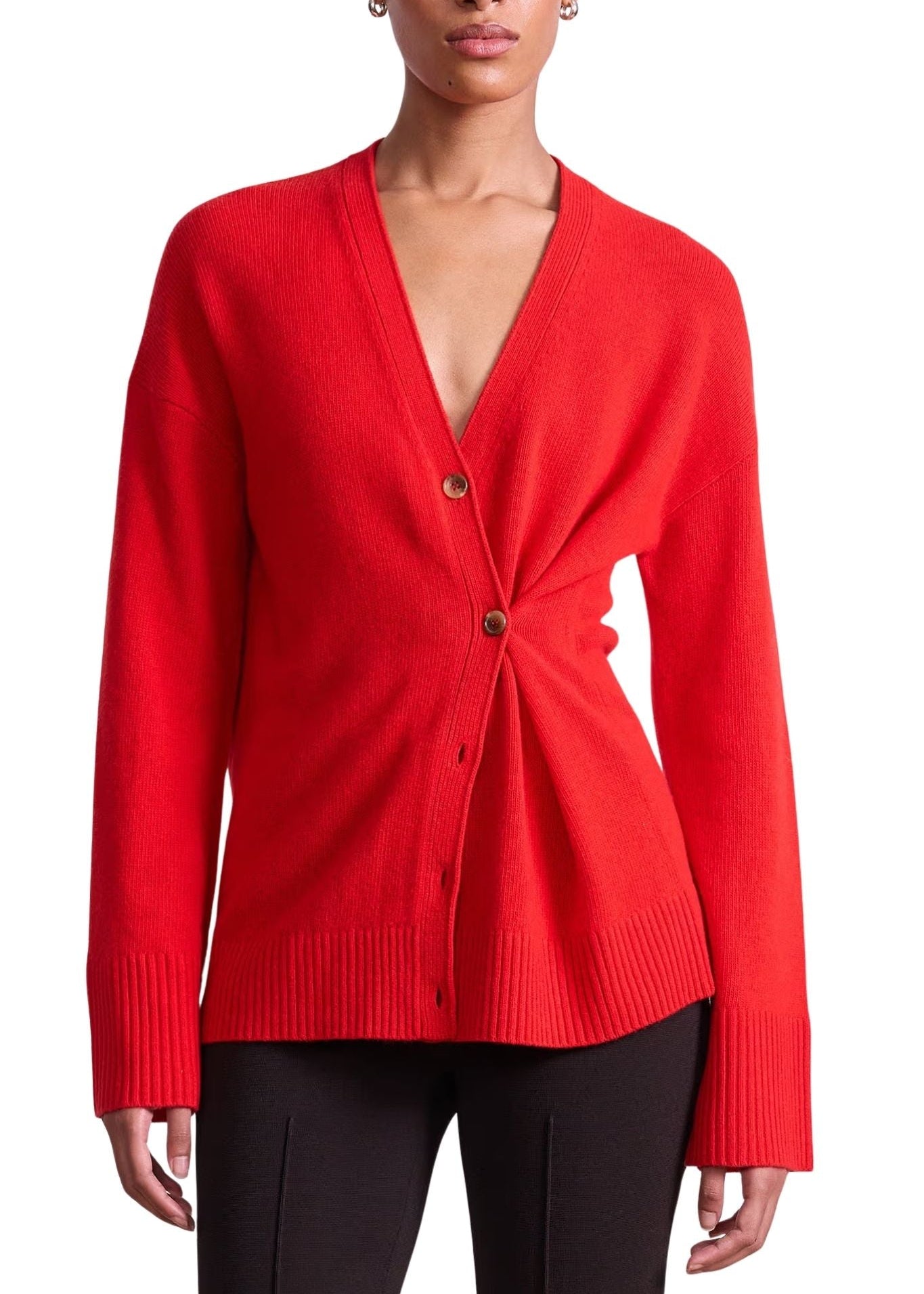Apiece Apart Ana Wrap Cardigan - Vermillion