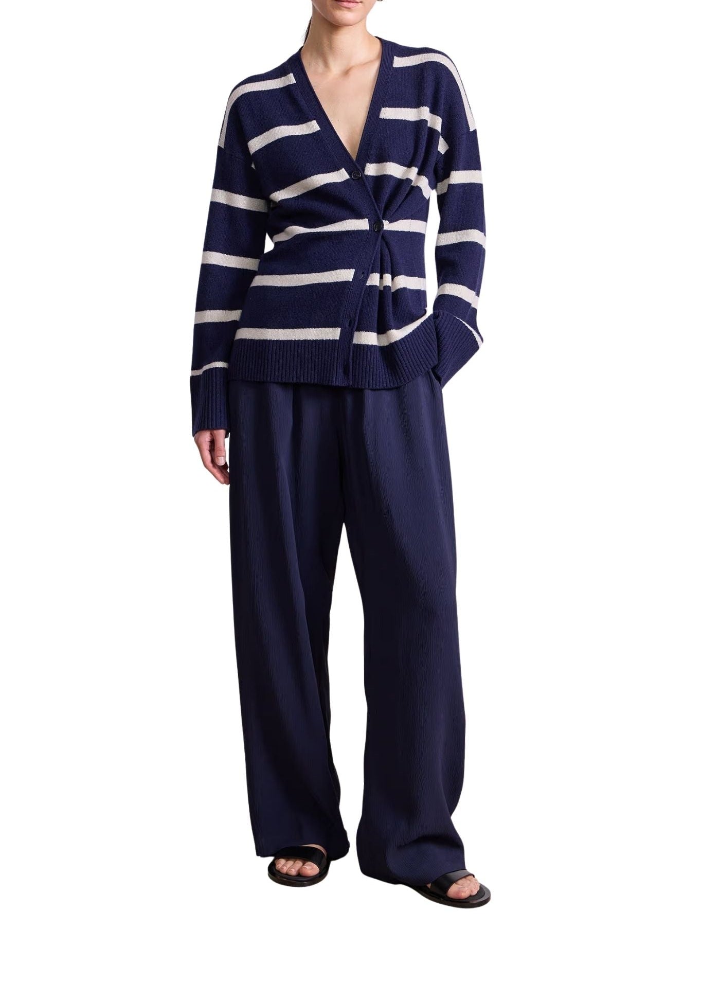 Apiece Apart Ana Wrap Cardigan - Vermillion