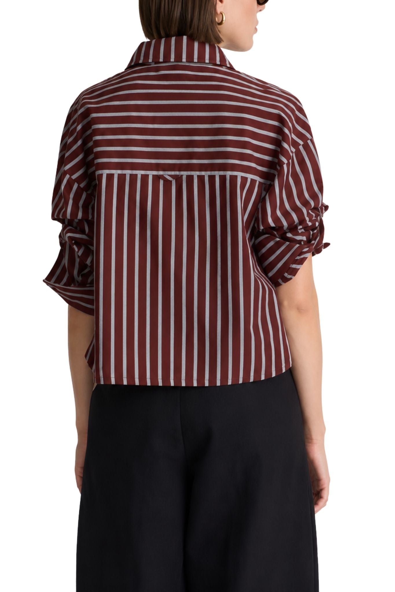 Apiece Apart Cropped Isolde Button Down - Vermillion
