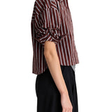 Apiece Apart Cropped Isolde Button Down - Vermillion