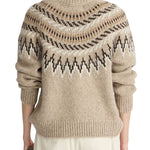 Apiece Apart Fair Isle Mock Neck - Vermillion