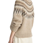 Apiece Apart Fair Isle Mock Neck - Vermillion