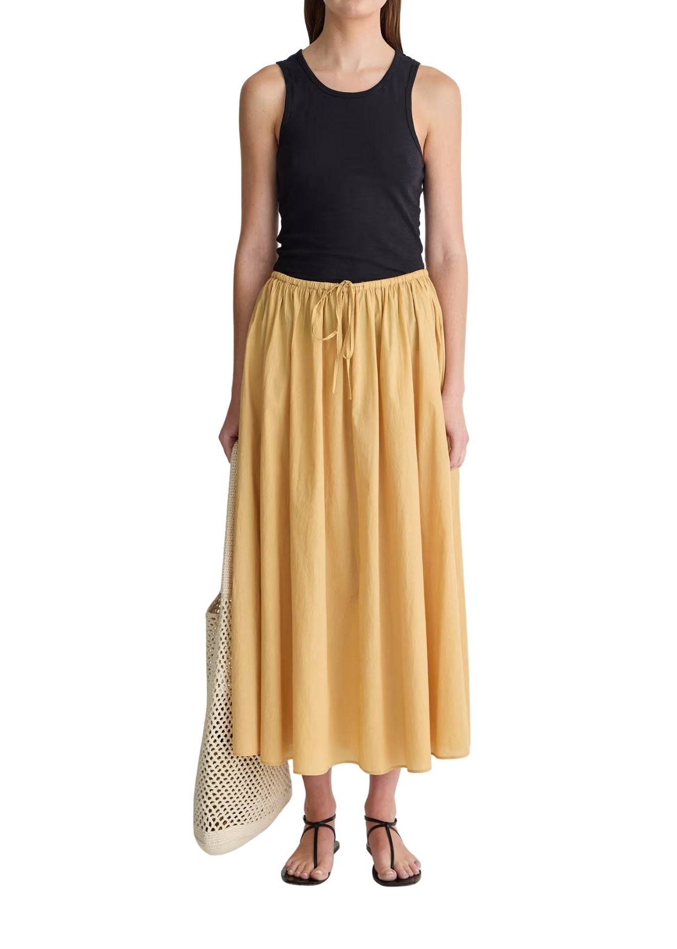 Apiece Apart Hanne Tie Maxi Skirt - Vermillion