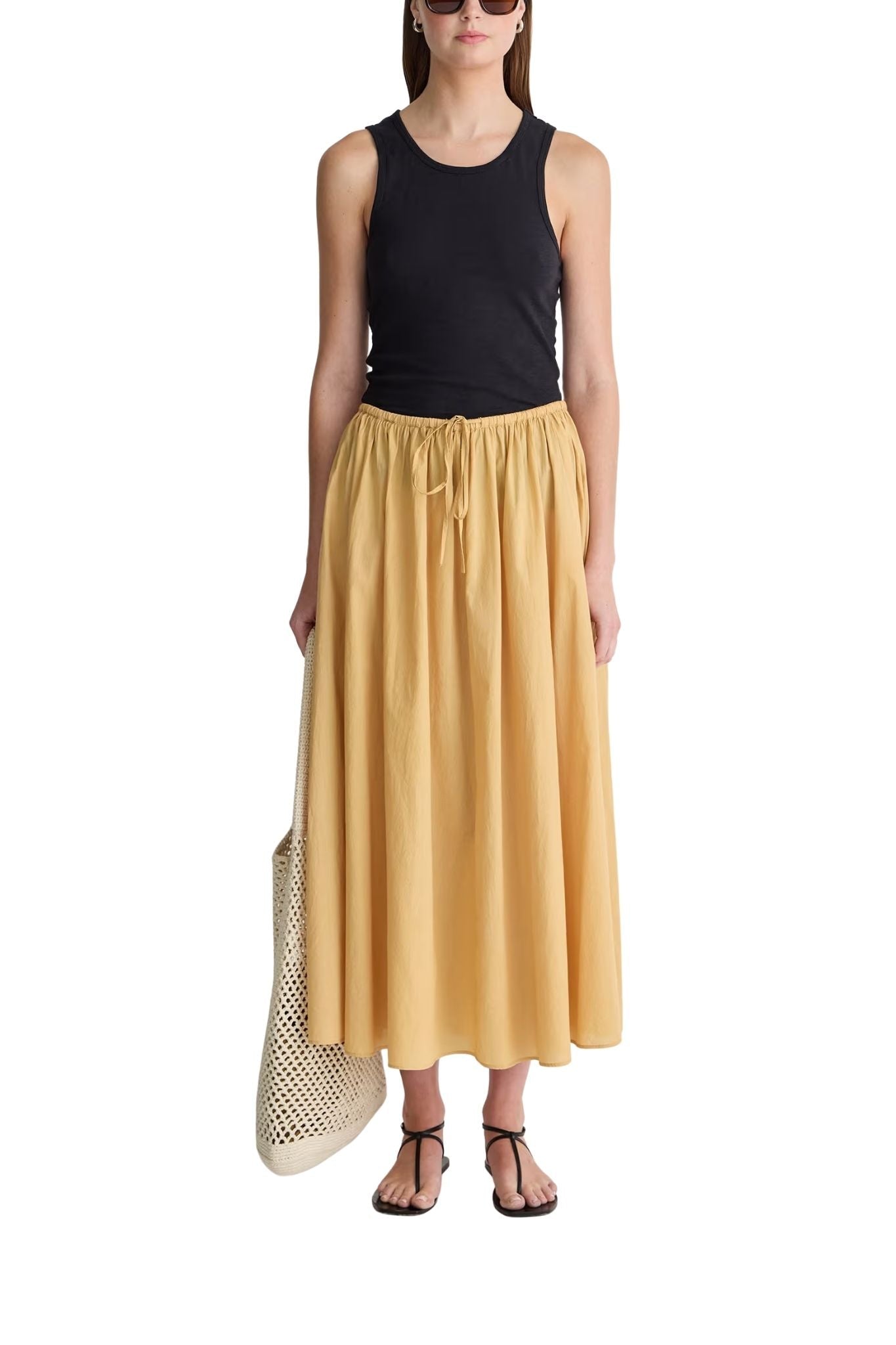 Apiece Apart Hanne Tie Maxi Skirt - Vermillion