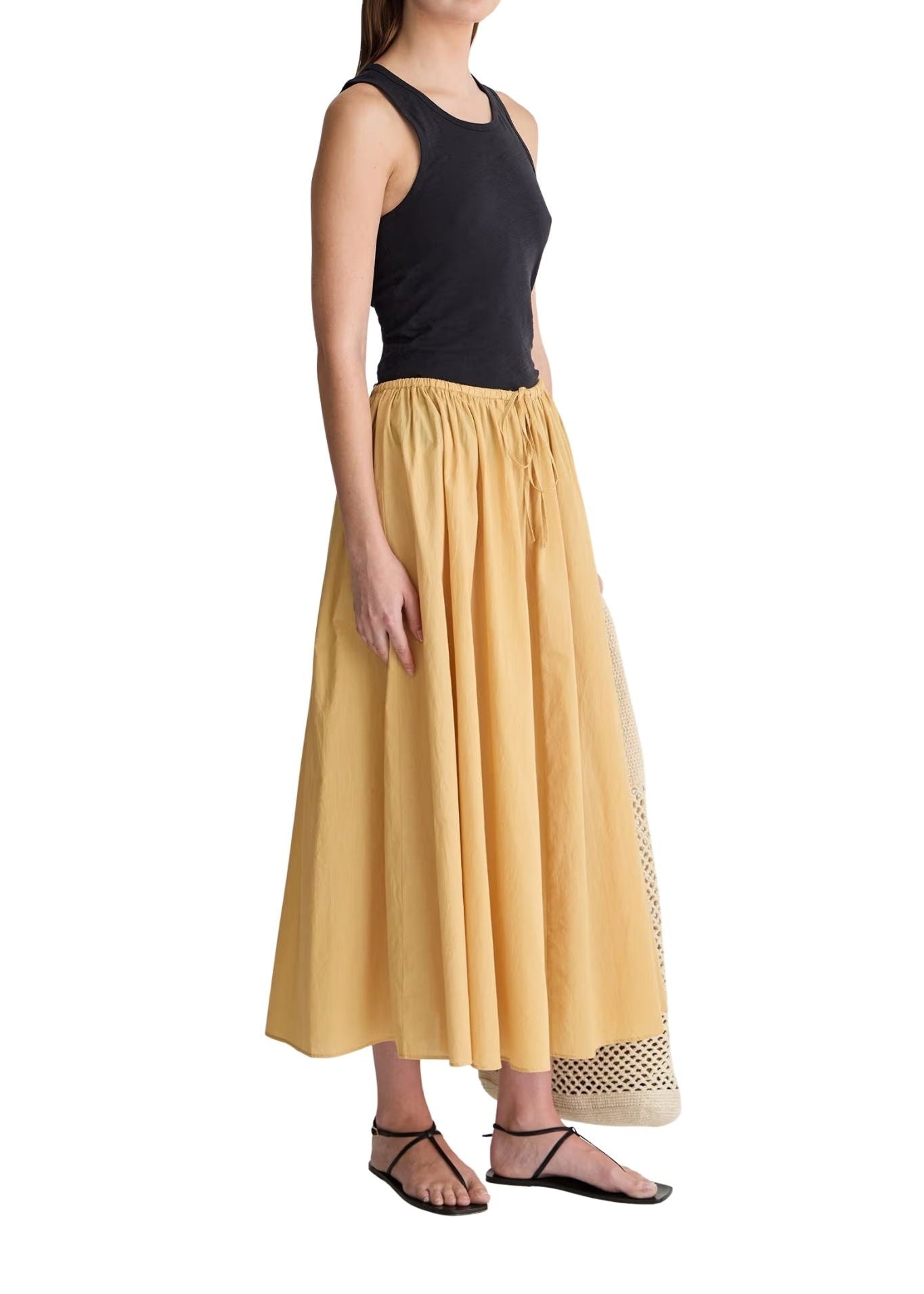 Apiece Apart Hanne Tie Maxi Skirt - Vermillion