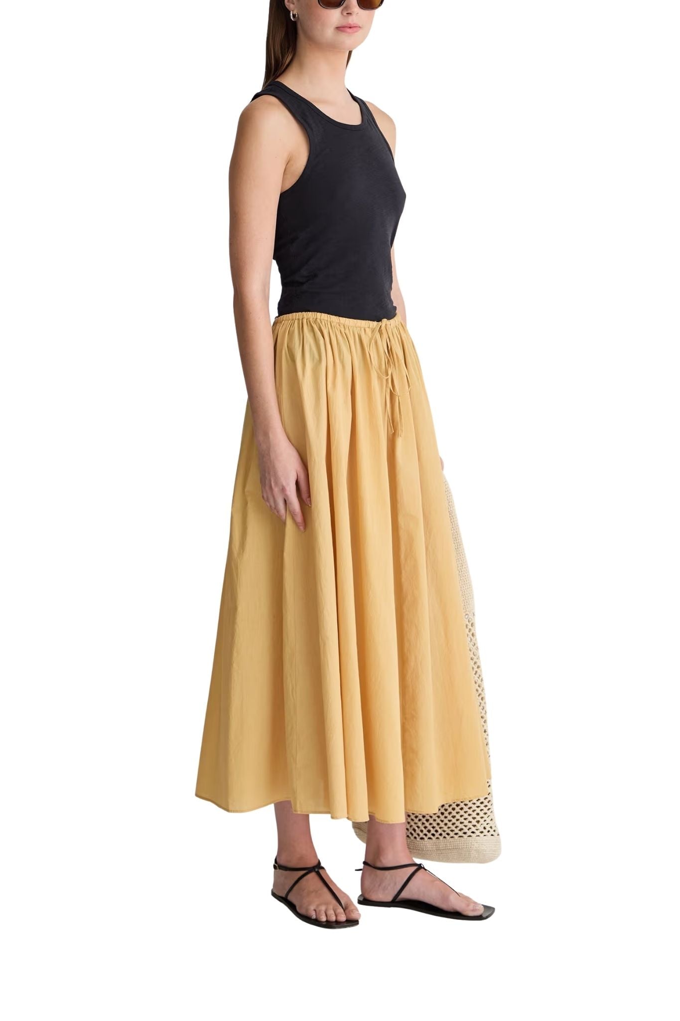 Apiece Apart Hanne Tie Maxi Skirt - Vermillion