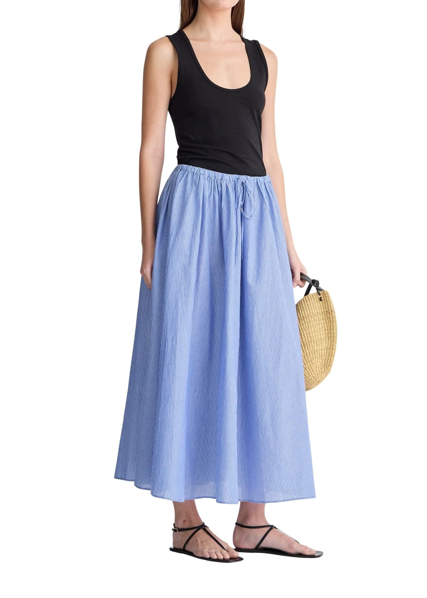 Apiece Apart Hanne Tie Maxi Skirt - Vermillion