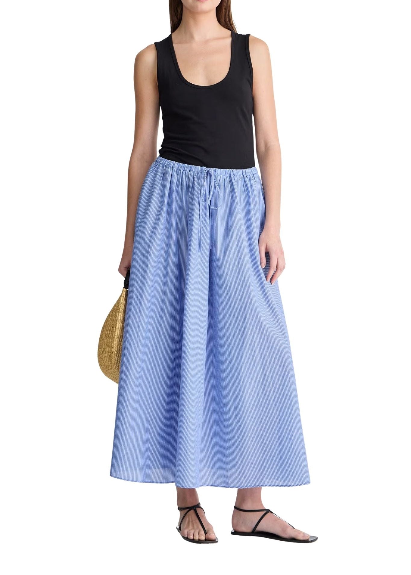 Apiece Apart Hanne Tie Maxi Skirt - Vermillion