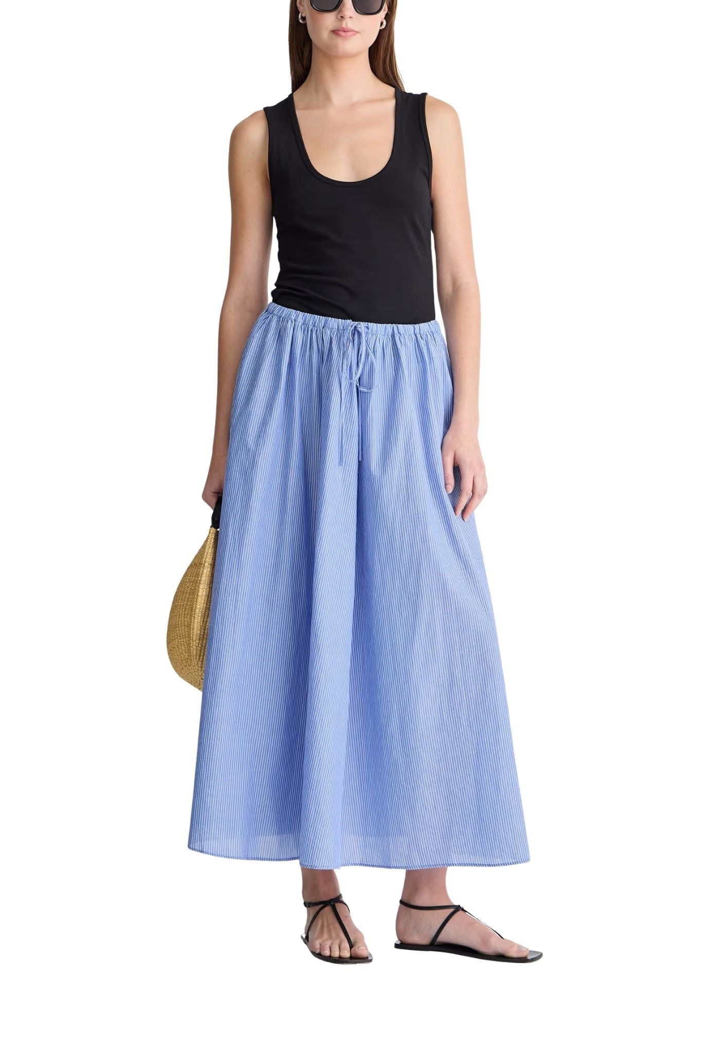 Apiece Apart Hanne Tie Maxi Skirt - Vermillion