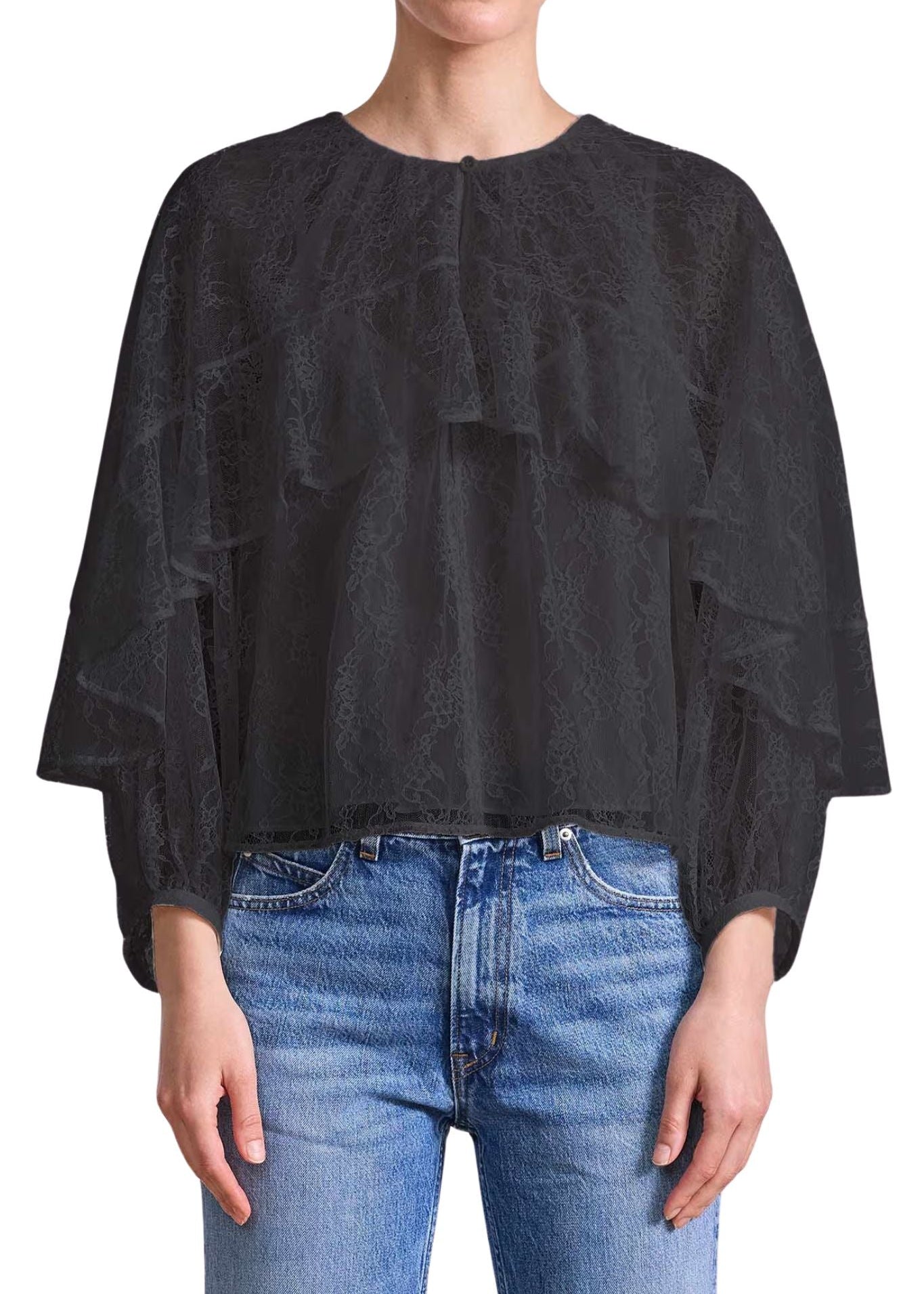 Apiece Apart Hazan Ruffle Top - Vermillion