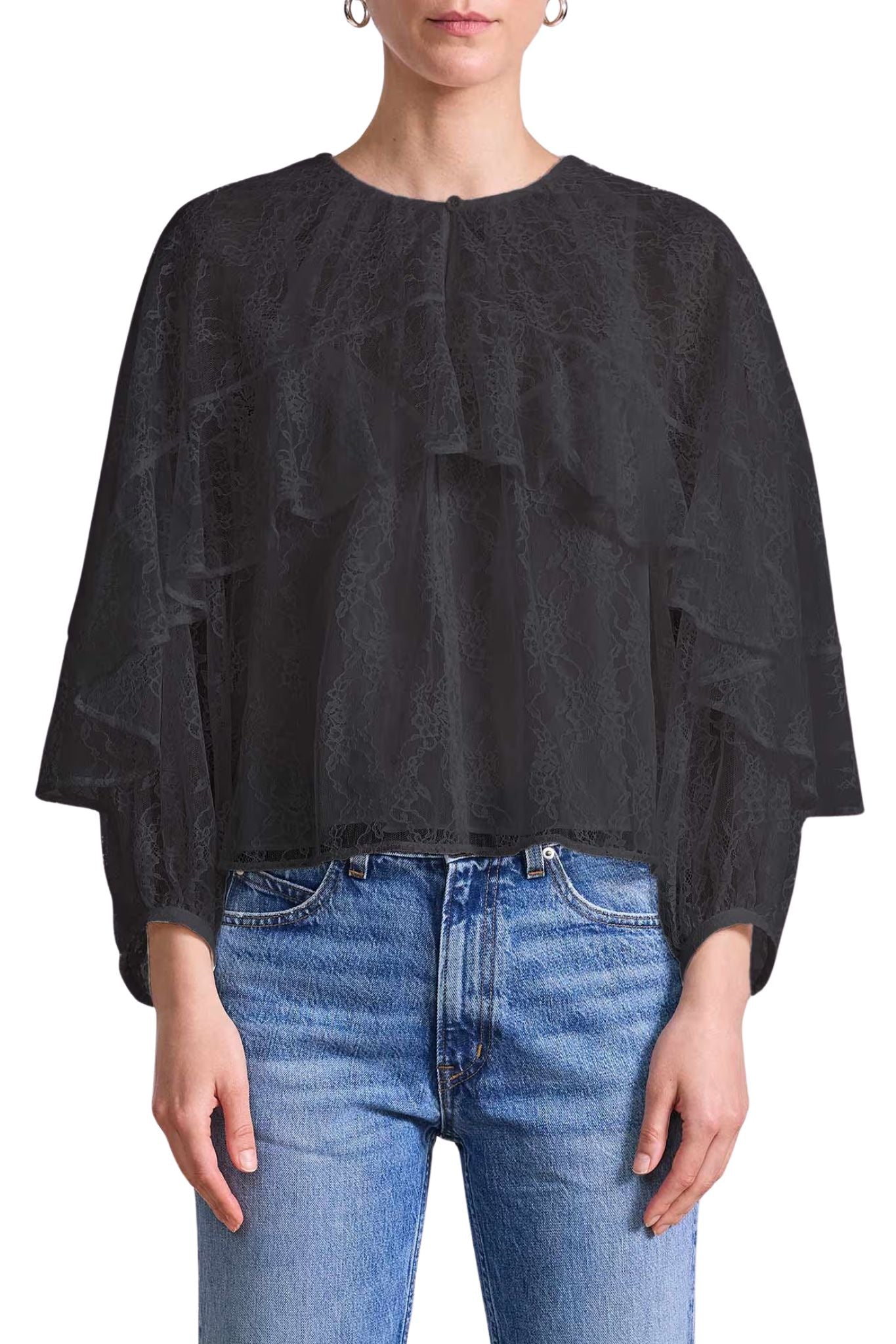 Apiece Apart Hazan Ruffle Top - Vermillion