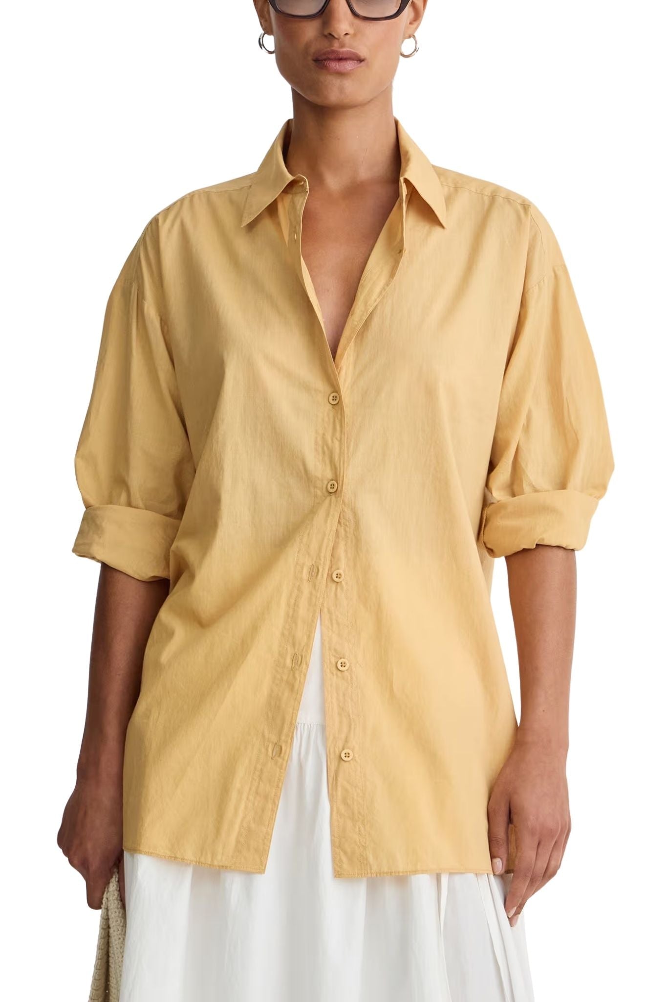 Apiece Apart Isolde Button Down - Vermillion