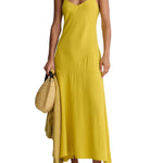 Apiece Apart Kasimira Bias Slip Dress Goldenrod - Vermillion