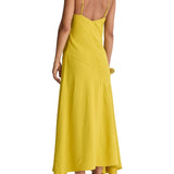 Apiece Apart Kasimira Bias Slip Dress Goldenrod - Vermillion
