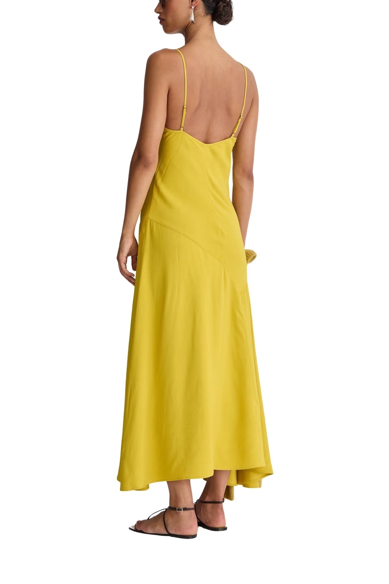 Apiece Apart Kasimira Bias Slip Dress Goldenrod - Vermillion