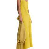 Apiece Apart Kasimira Bias Slip Dress Goldenrod - Vermillion