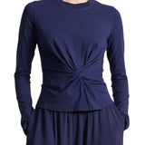 Apiece Apart Long Sleeve Volta Top - Vermillion