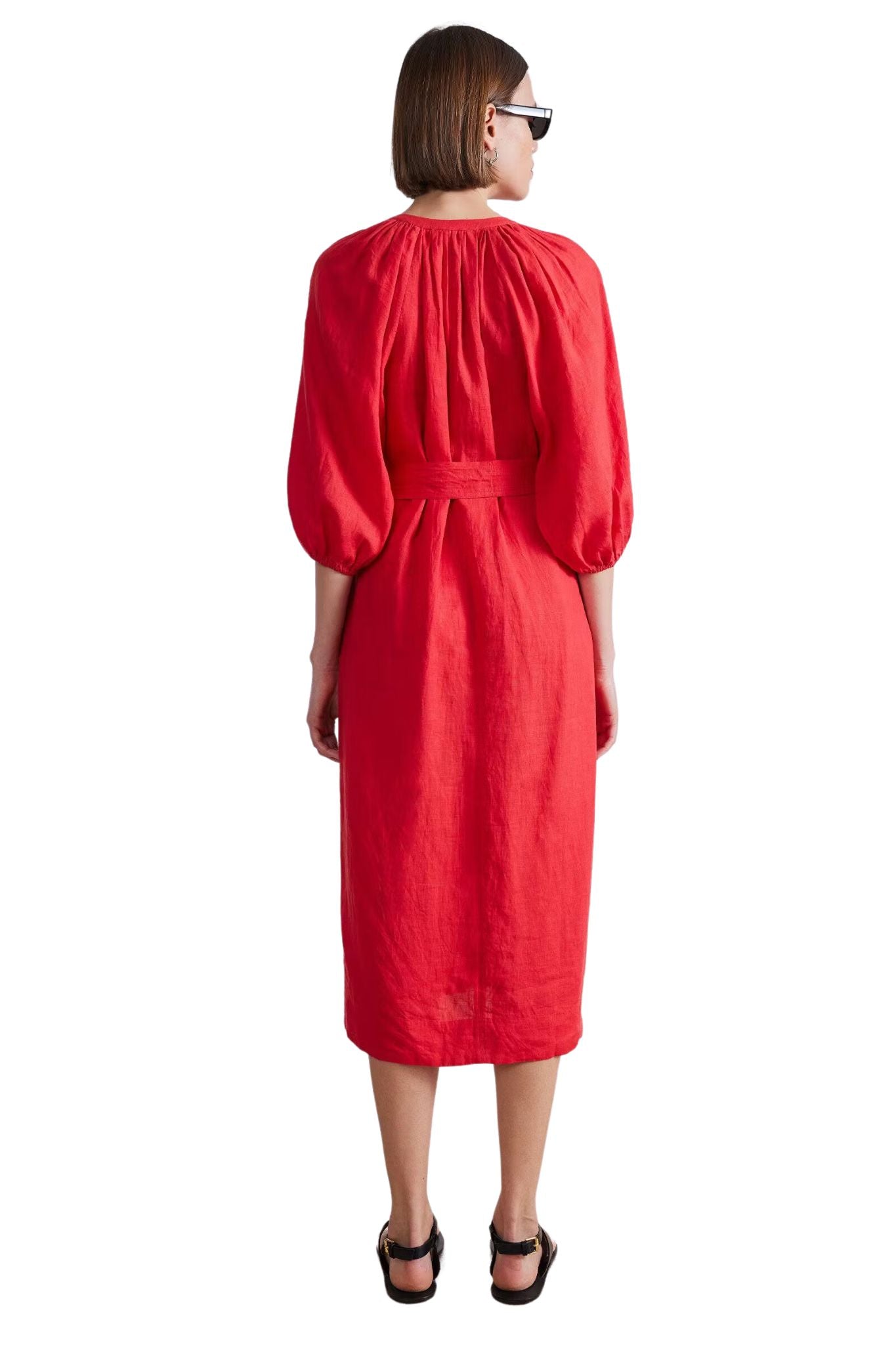 Apiece Apart Mitte Shift Dress - Vermillion