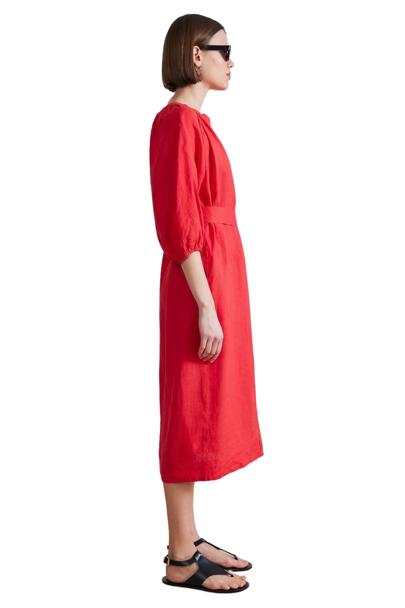 Apiece Apart Mitte Shift Dress - Vermillion