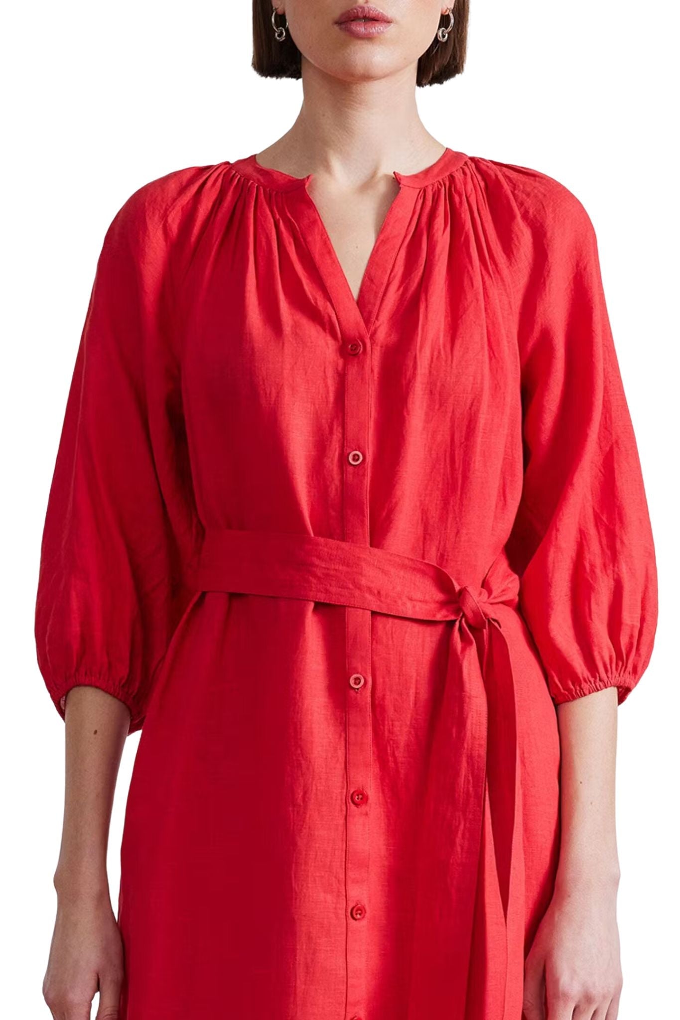 Apiece Apart Mitte Shift Dress - Vermillion