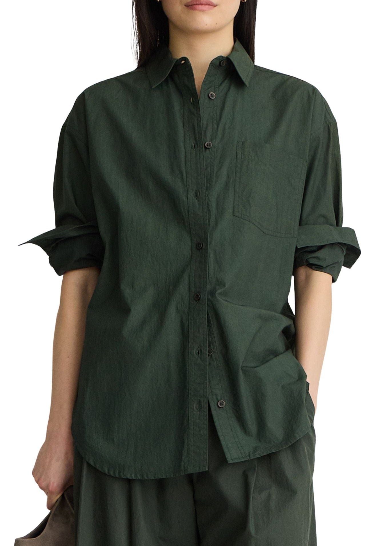 Apiece Apart Oversized Button Down - Vermillion