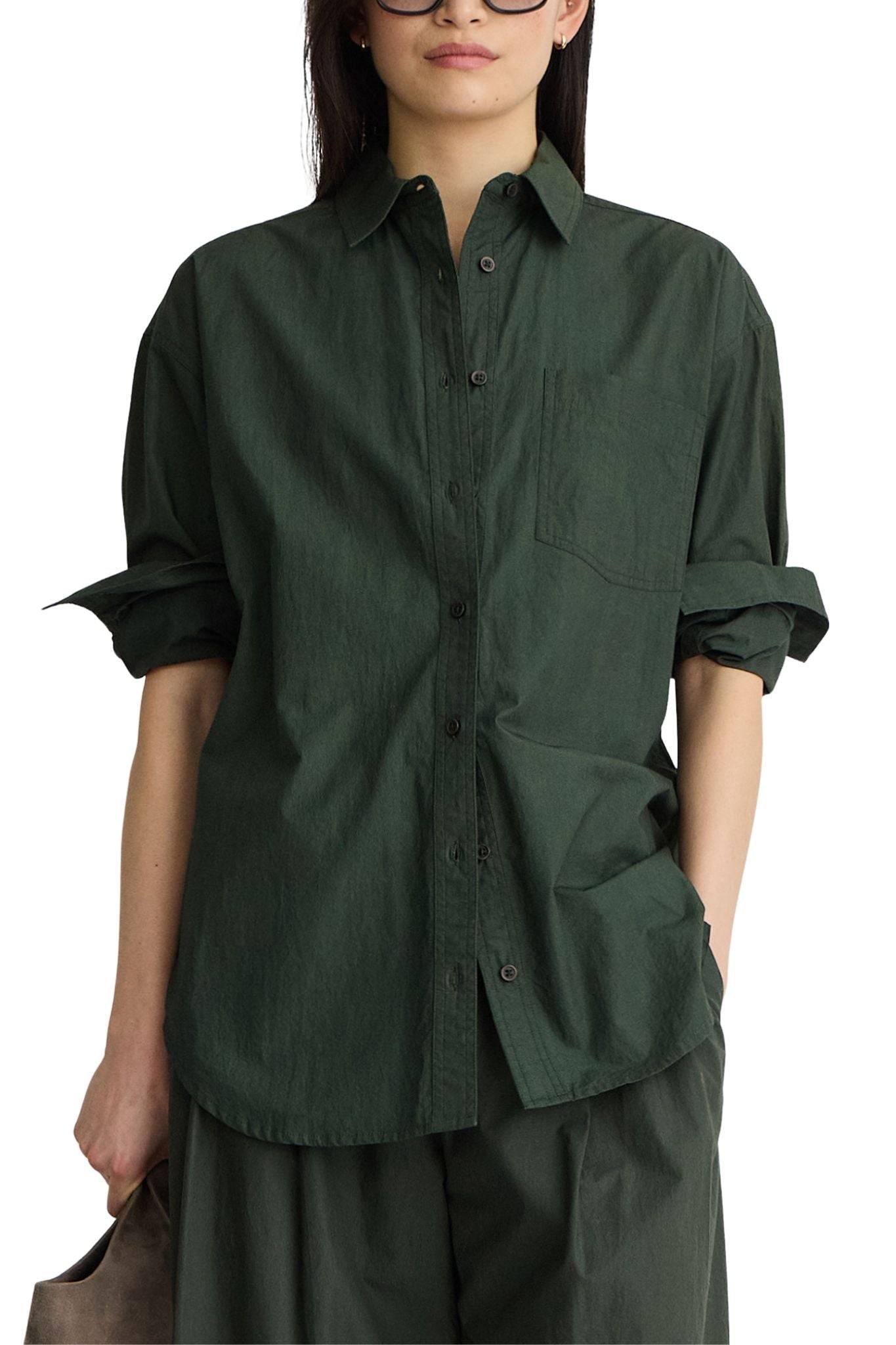 Apiece Apart Oversized Button Down - Vermillion