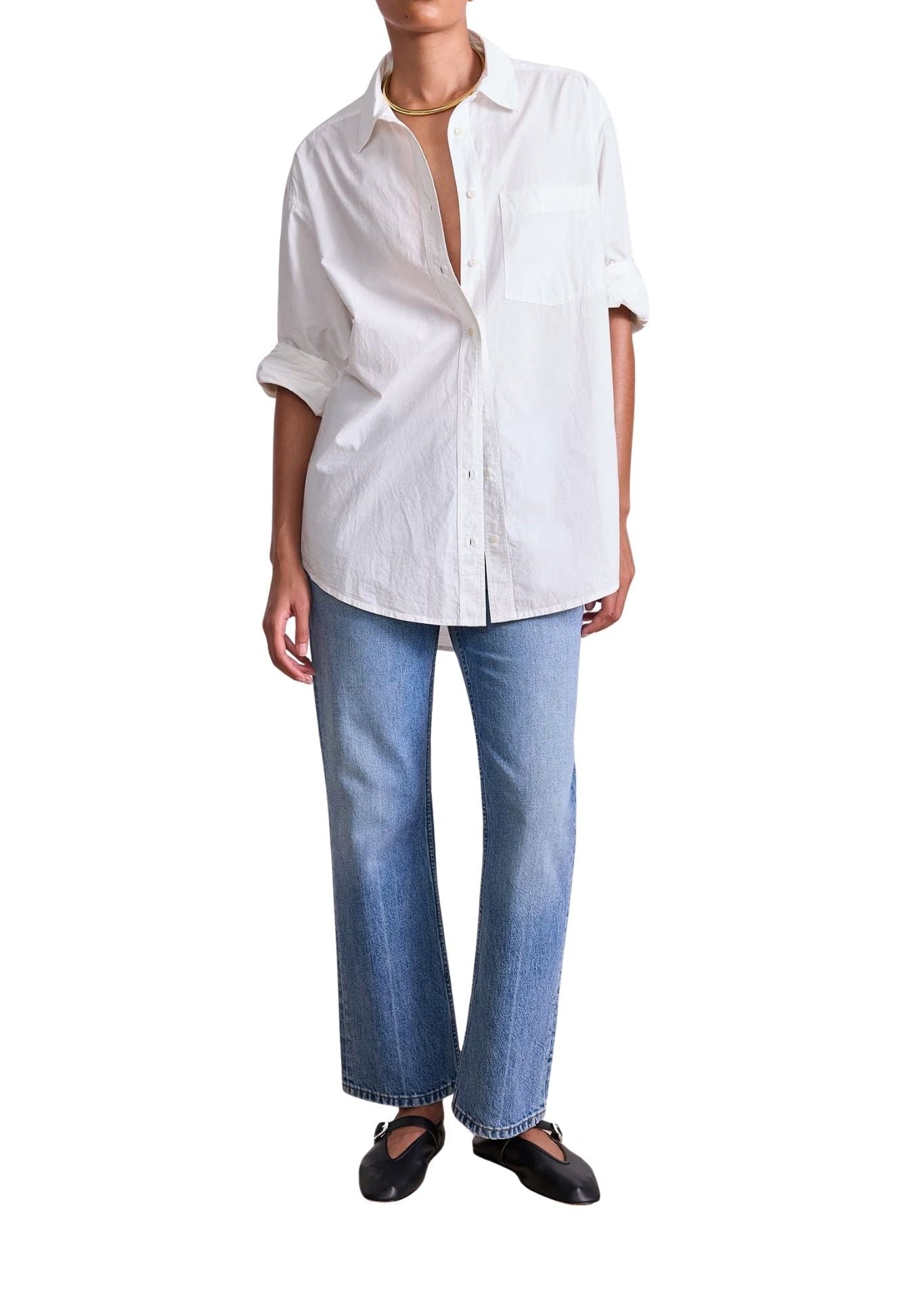 Apiece Apart Oversized Button Down - Vermillion