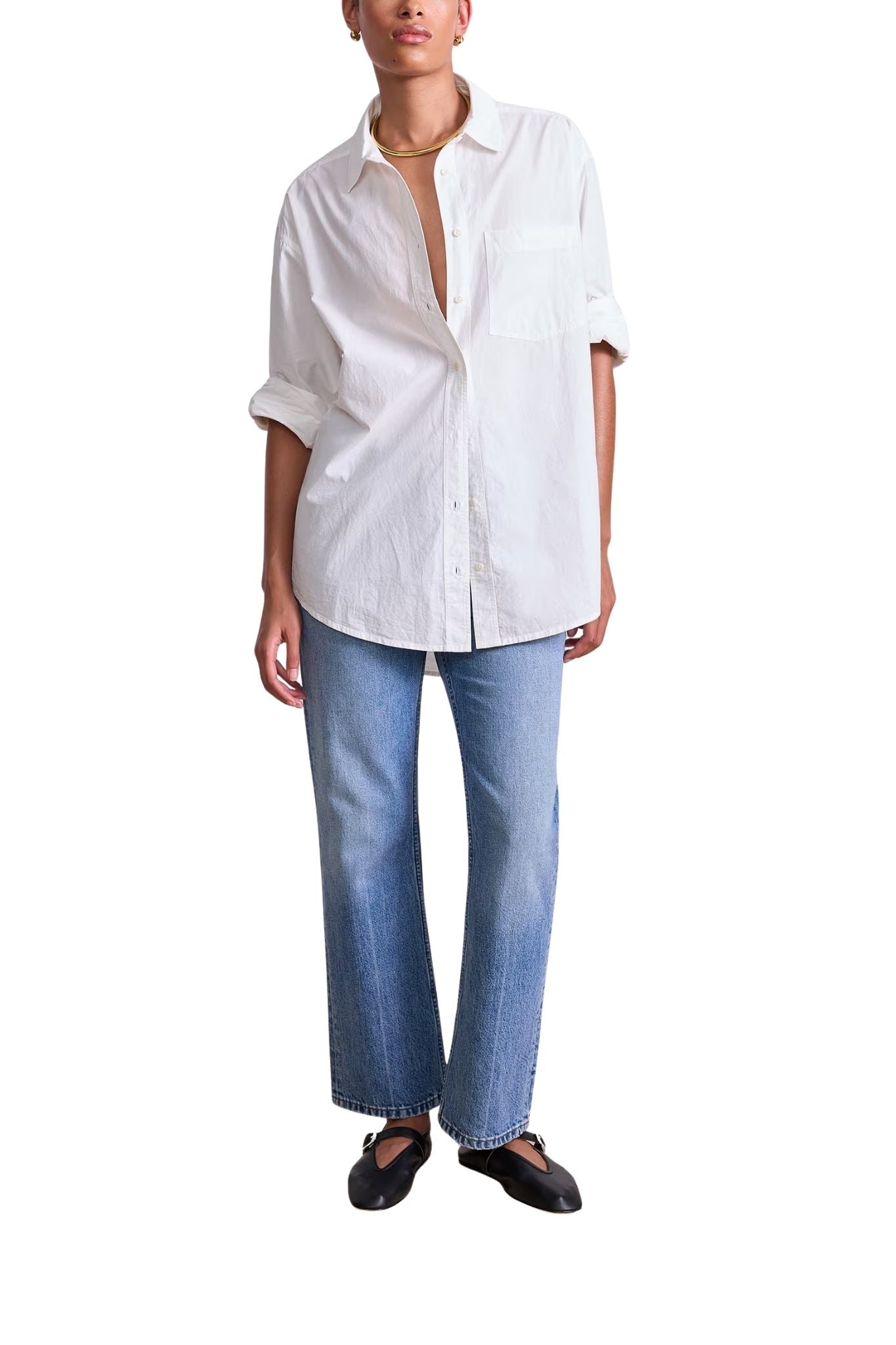 Apiece Apart Oversized Button Down - Vermillion