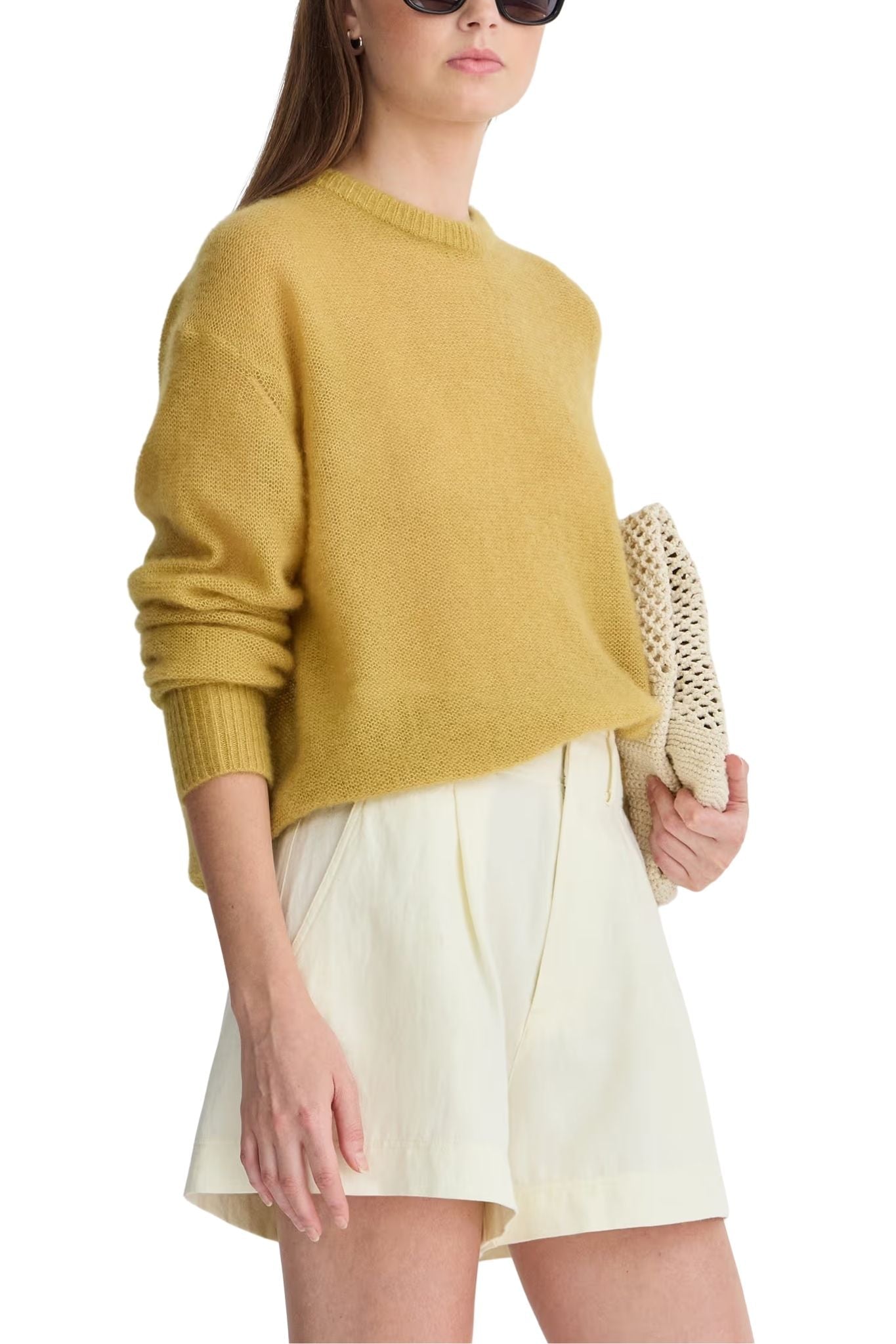 Apiece Apart Softest Tissue Weight Sweater Amber - Vermillion
