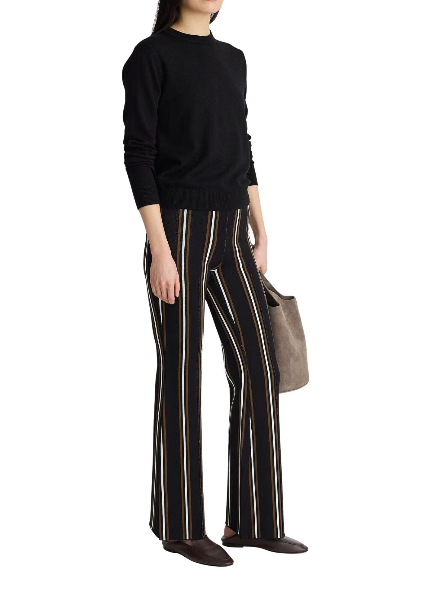 Apiece Apart Stripe Long Rene Pull-on Pant - Vermillion