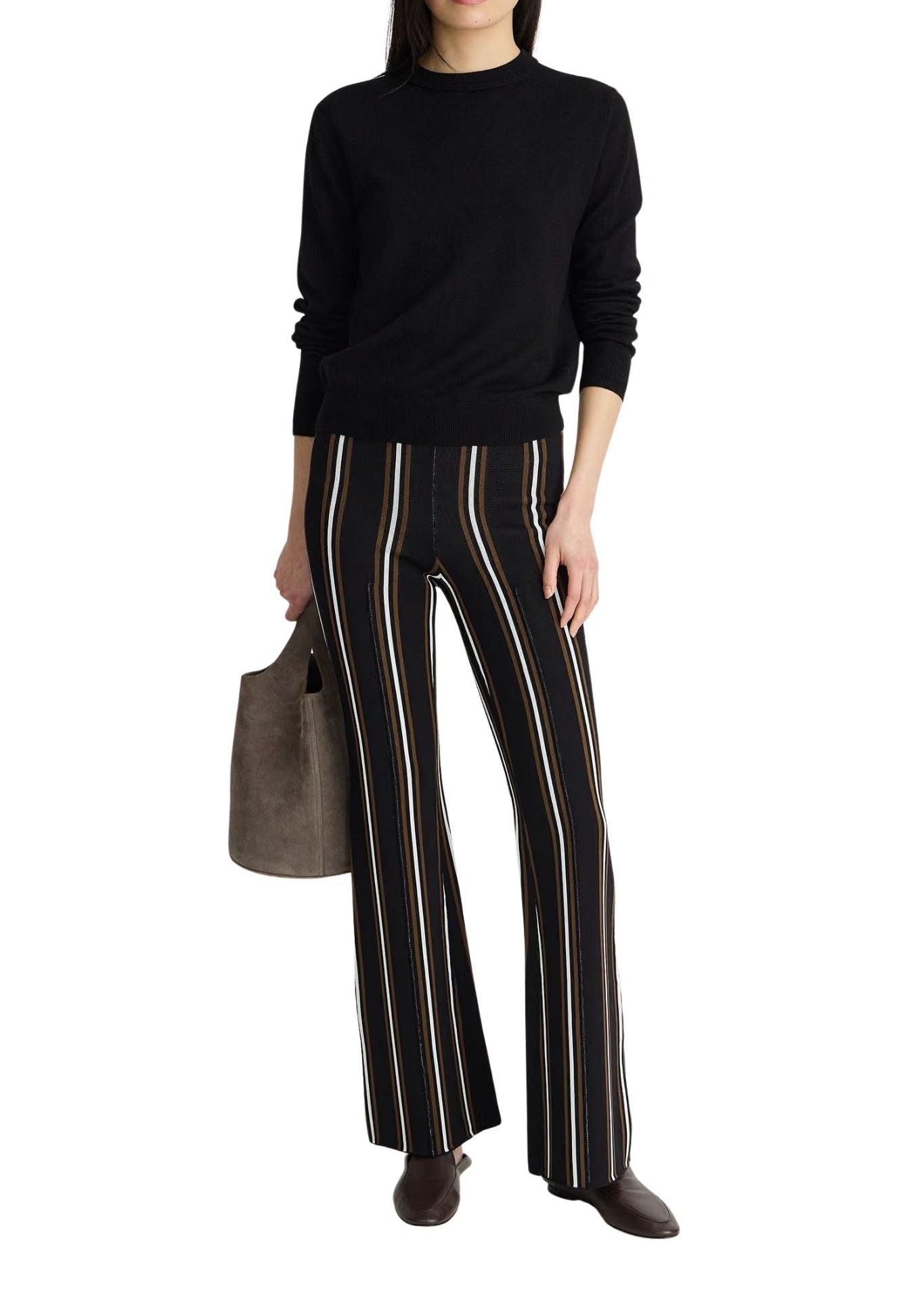 Apiece Apart Stripe Long Rene Pull-on Pant - Vermillion