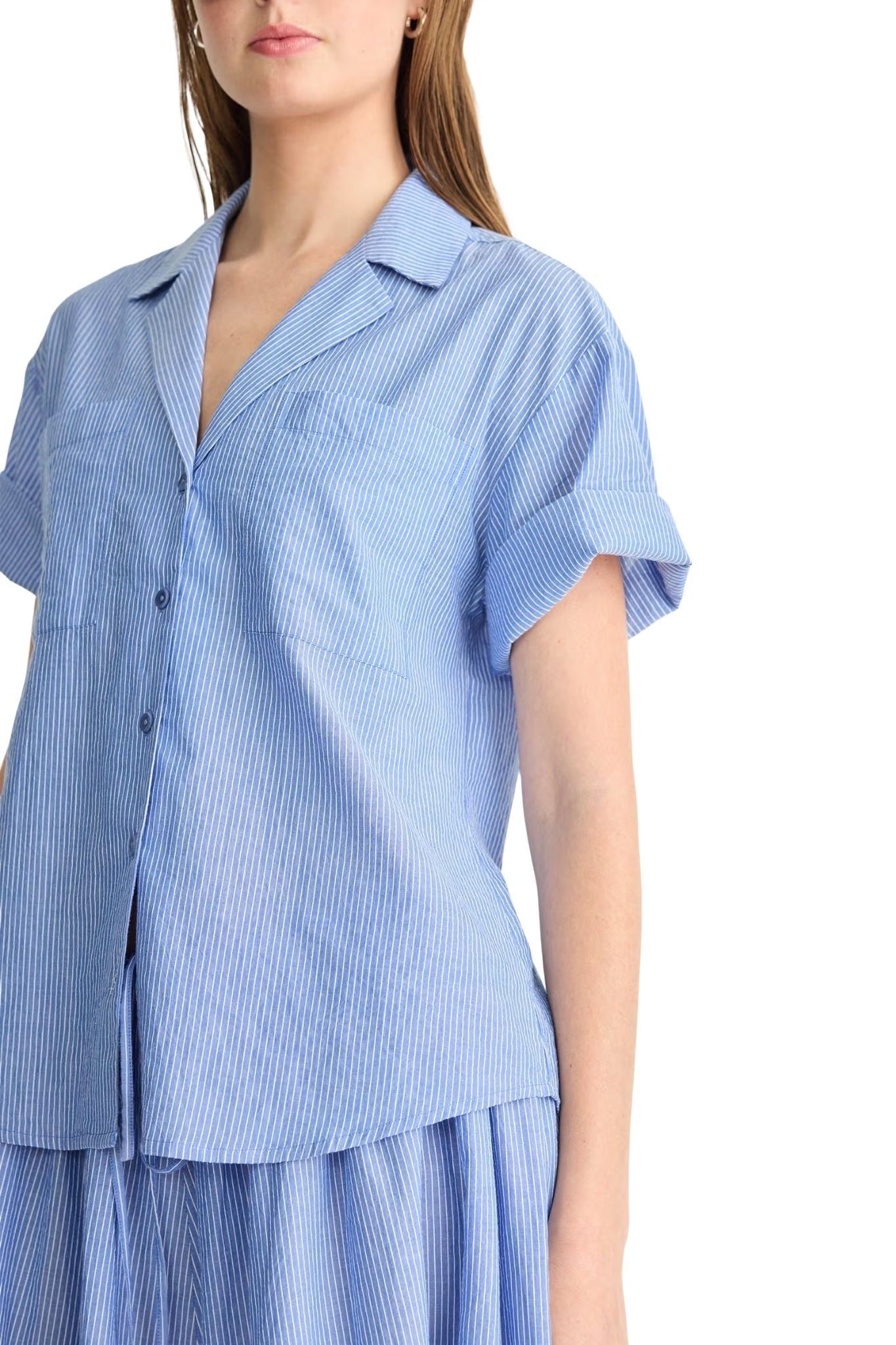 Apiece Apart Valenti Button Up - Vermillion