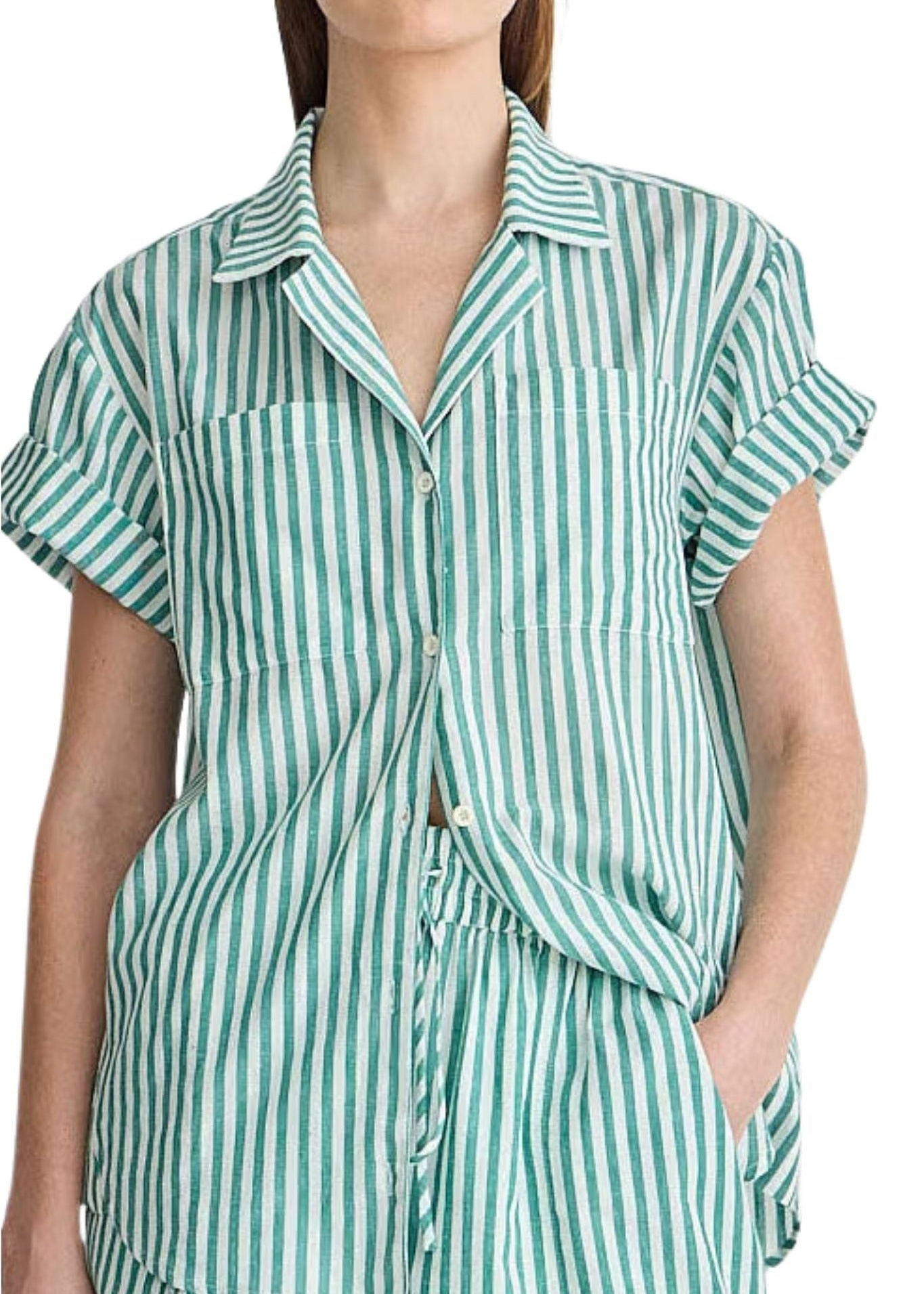 Apiece Apart Valenti Button Up - Vermillion