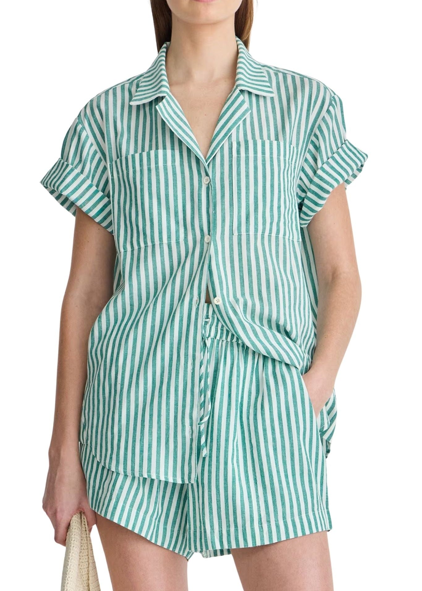 Apiece Apart Valenti Button Up - Vermillion