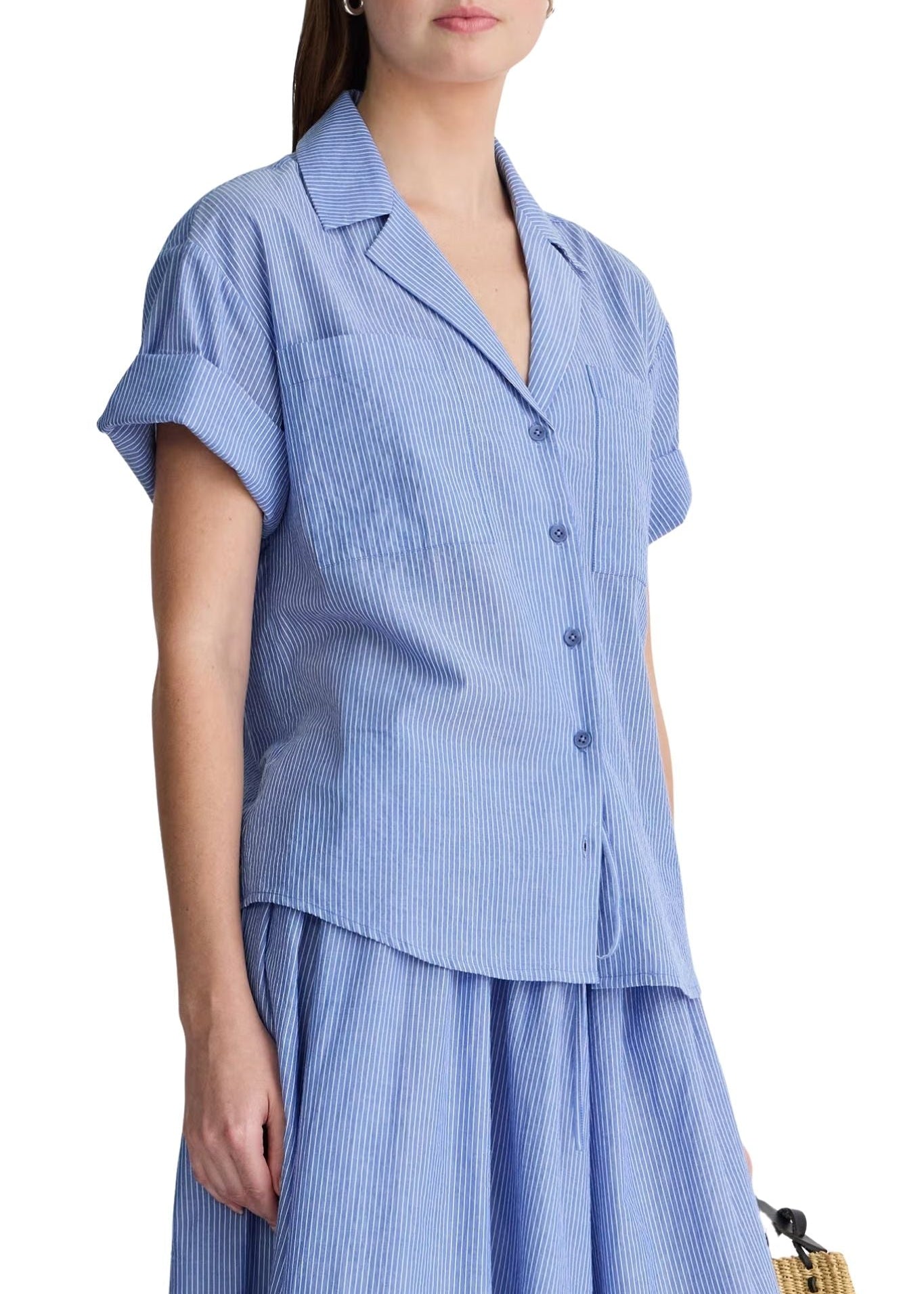 Apiece Apart Valenti Button Up - Vermillion