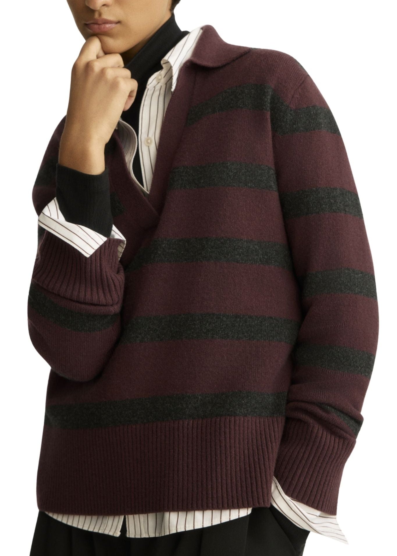 Arlo Mott Allen Oversized Johnny Collar - Vermillion