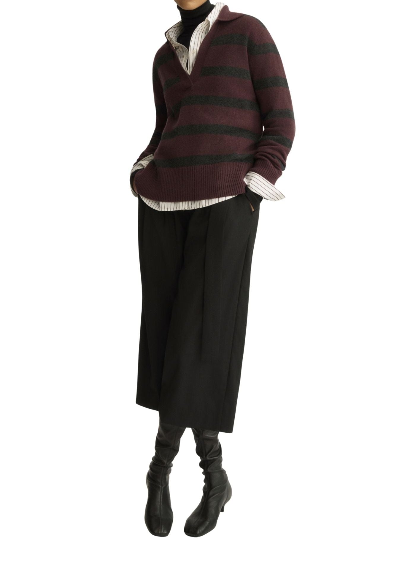Arlo Mott Allen Oversized Johnny Collar - Vermillion