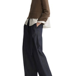 Arlo Mott Bethune Chunky Crewneck with Side Buttons - Vermillion