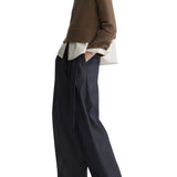 Arlo Mott Bethune Chunky Crewneck with Side Buttons - Vermillion
