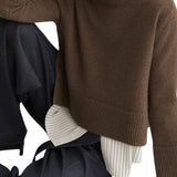 Arlo Mott Bethune Chunky Crewneck with Side Buttons - Vermillion