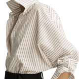 Arlo Mott Watts Striped Side Button Shirt - Vermillion