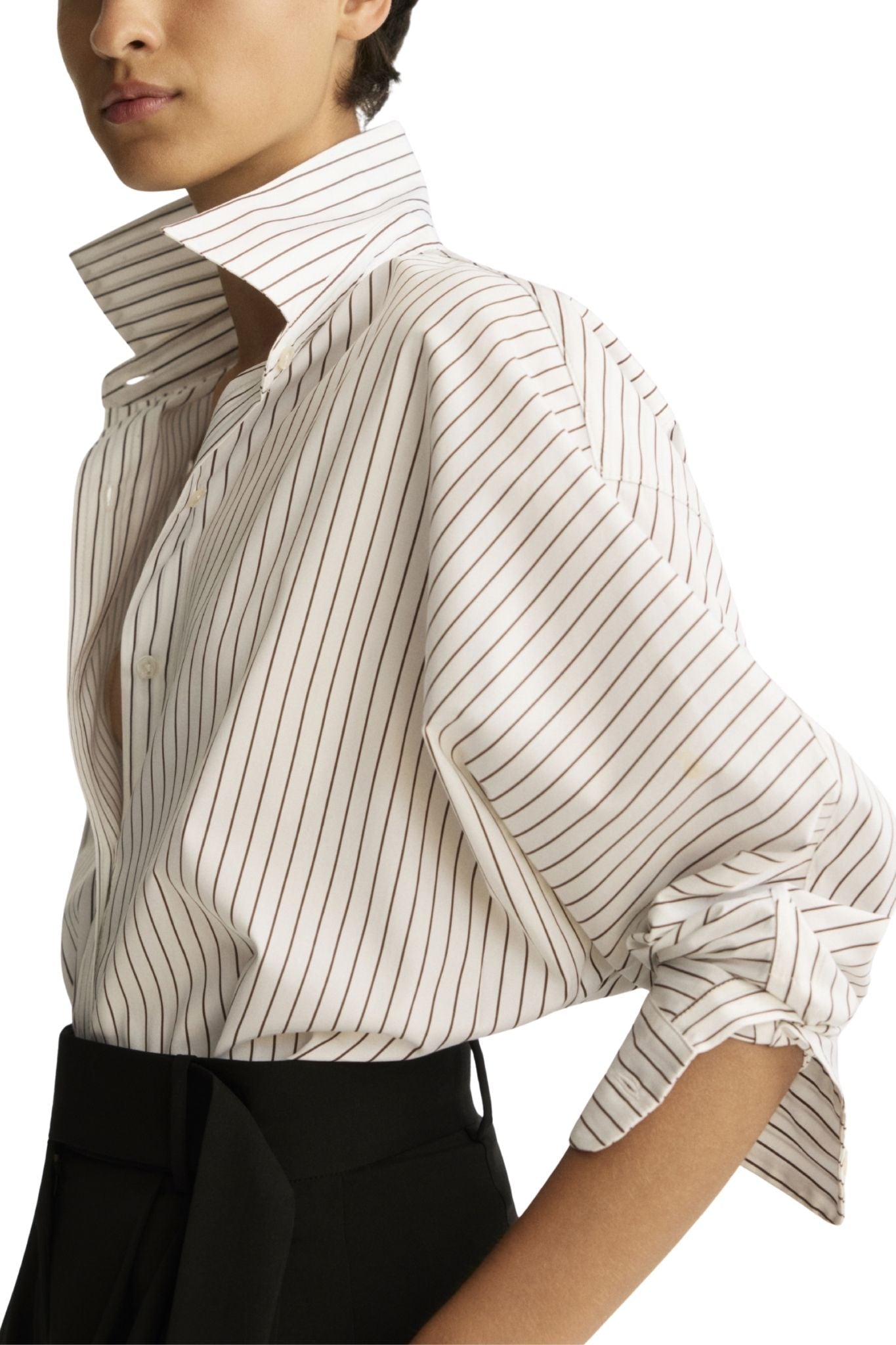 Arlo Mott Watts Striped Side Button Shirt - Vermillion
