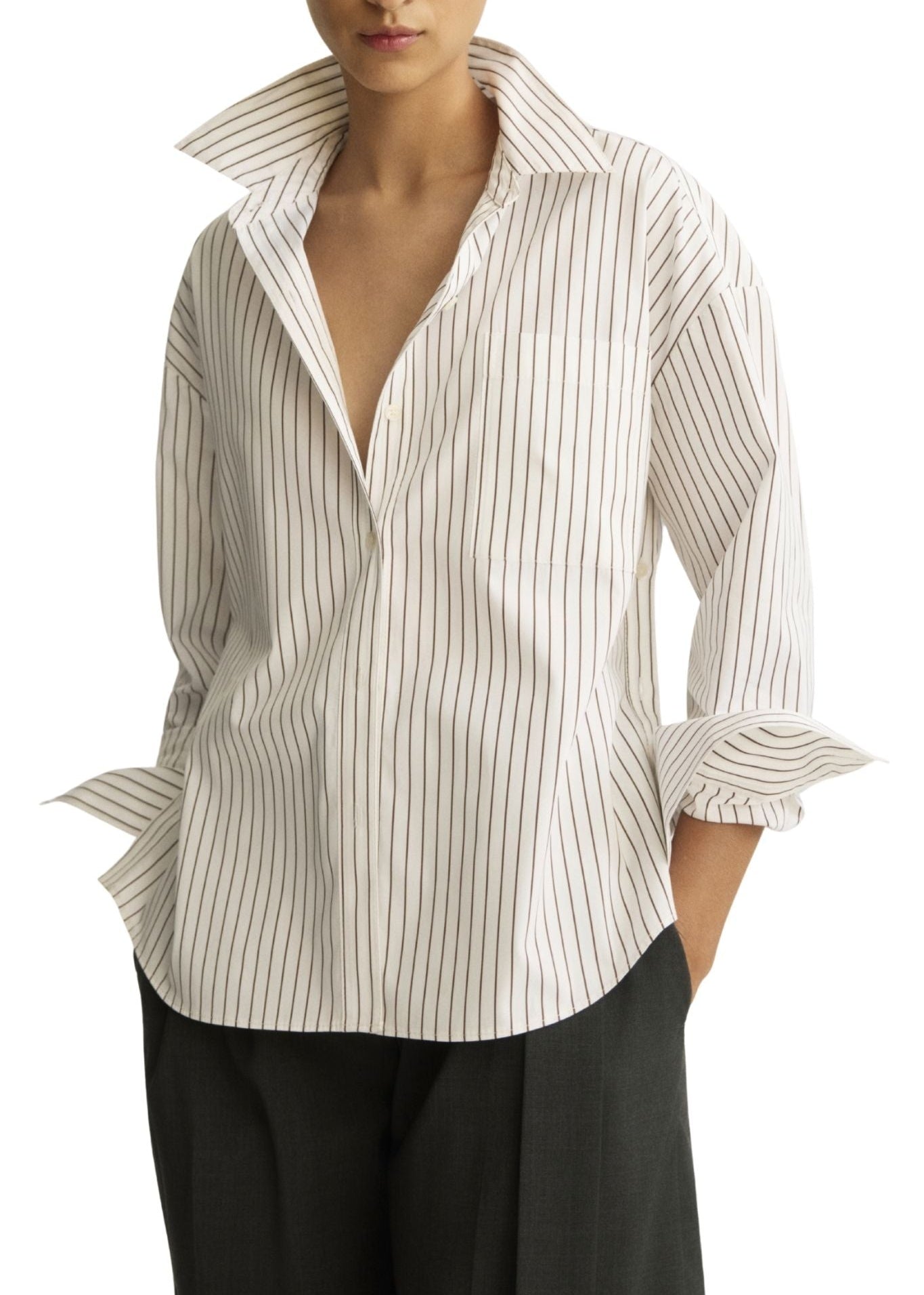 Arlo Mott Watts Striped Side Button Shirt - Vermillion