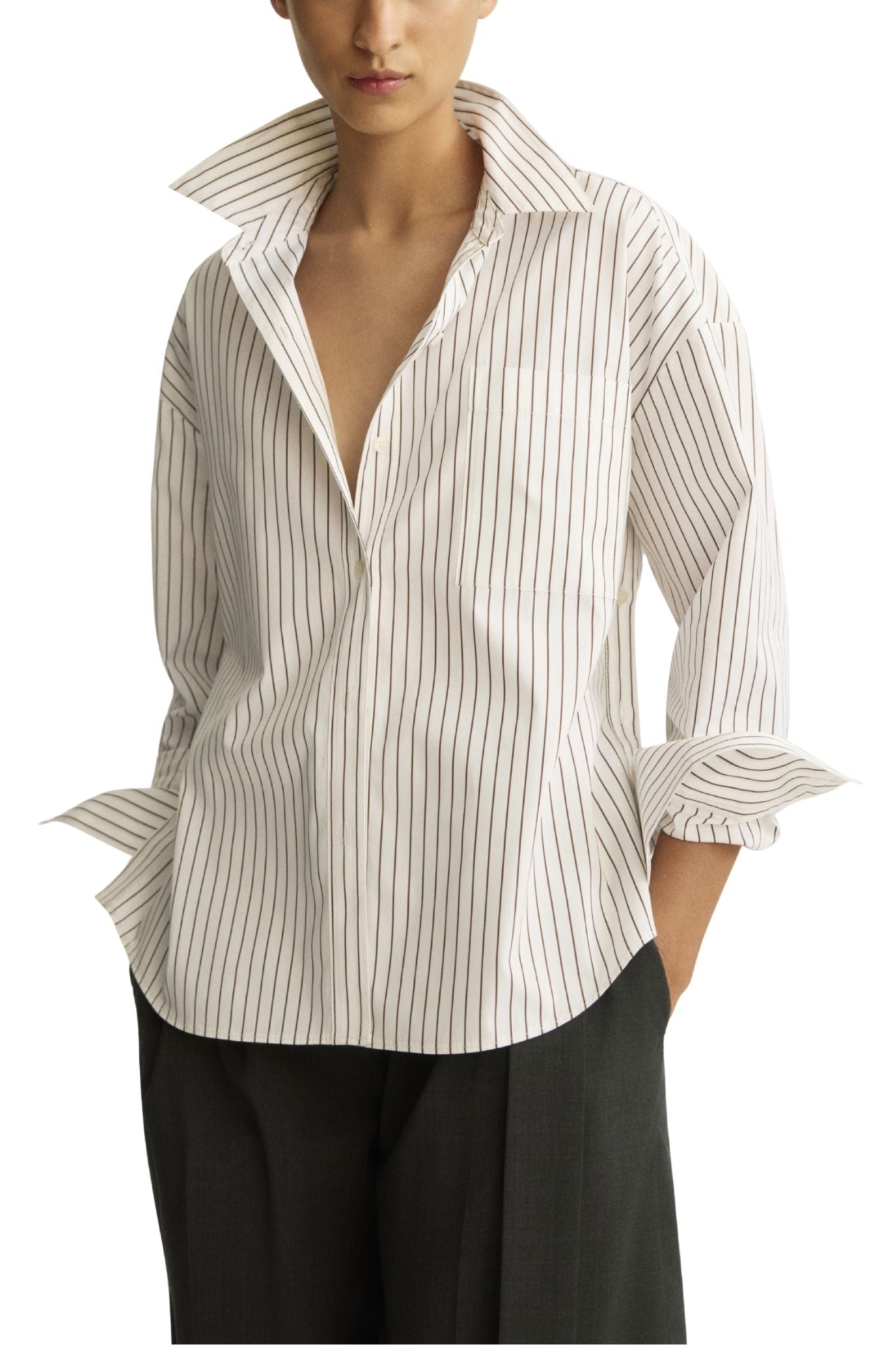 Arlo Mott Watts Striped Side Button Shirt - Vermillion