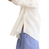 Arlo Mott Watts Striped Side Button Shirt - Vermillion