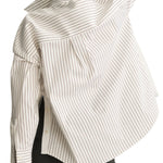 Arlo Mott Watts Striped Side Button Shirt - Vermillion