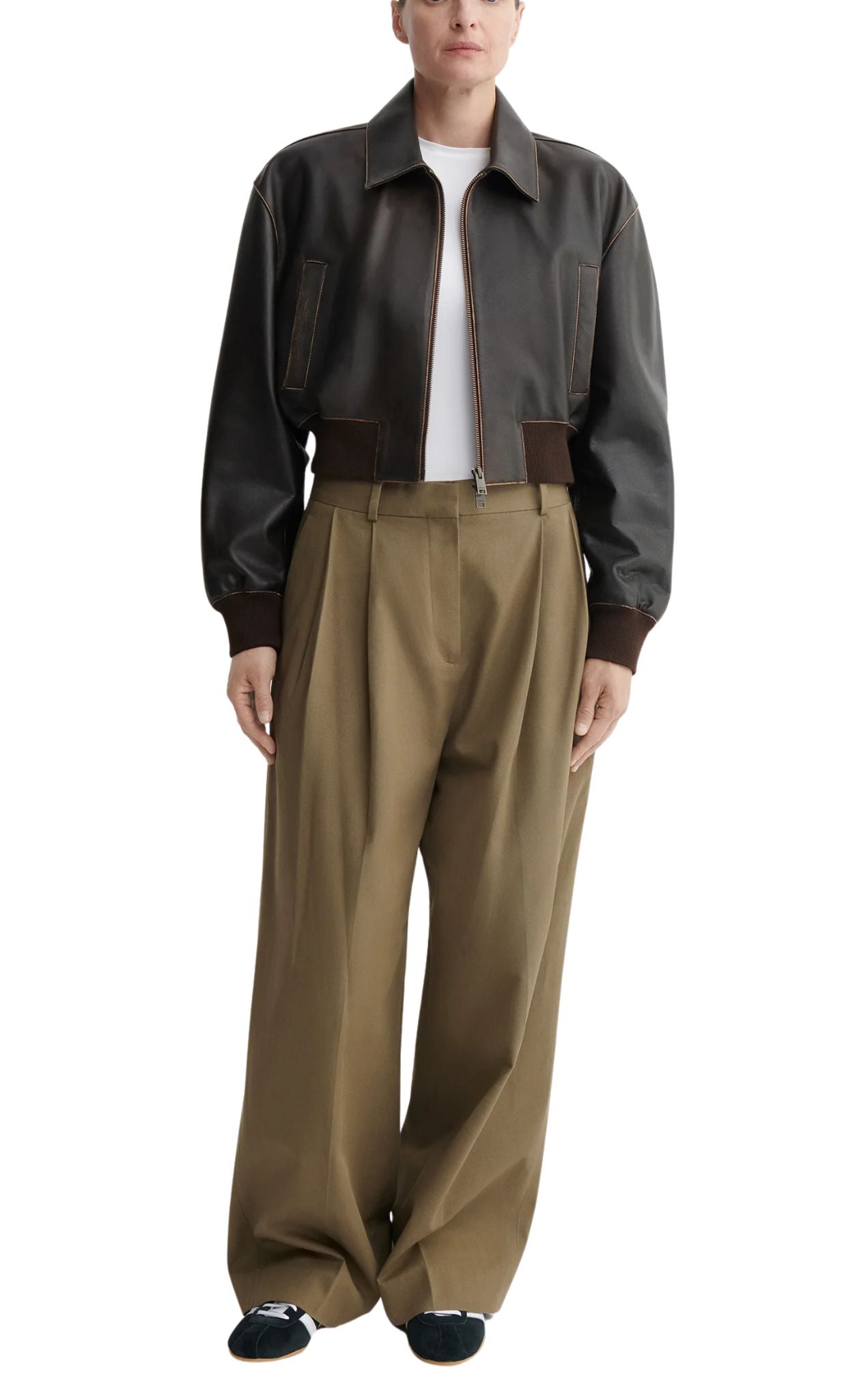 Arma Desy Vintage Leather Jacket - Vermillion