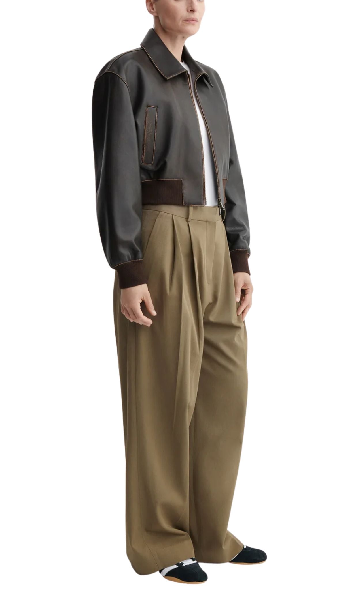 Arma Desy Vintage Leather Jacket - Vermillion