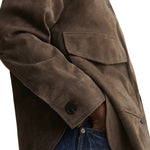Arma Kaylee Lamb Suede Jacket - Vermillion