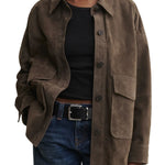 Arma Kaylee Lamb Suede Jacket - Vermillion